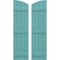 Ekena Millwork Americraft 4-Board (3 Batten) Wood Joined Board-n-Batten Shutters w/Ellipt Top, ARW401BE414X77PTH, PR ARW401BE414X77PTH - alternate 1